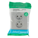 Розетка двухместная без заземления AtlasDesign алюминий IP20 Systeme Electric_5