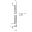 Труба гибкая 40х40/50 L650 мм Орио