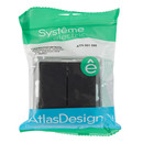 Механизм переключателя проходного двухклавишный AtlasDesign карбон IP20 Systeme Electric