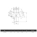 Крестовина канализационная 110х50х50мм 87° Ostendorf