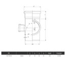 Крестовина канализационная двухплоскостная 110х110х50мм 87° левая Ostendorf