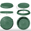 Люк ревизионный ППК тип "Л" 580 мм до 3 т, зеленый