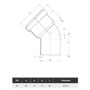 Отвод канализационный 40мм 45° Ostendorf_5