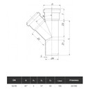 Тройник канализационный 50х40мм 45° Ostendorf_5