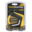 Рулетка 10мх27мм автостоп, магнитный зацеп, двухсторонняя лента Hanskonner