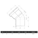 Отвод канализационный наружный 110мм 45° Ostendorf