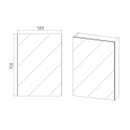 Зеркало шкаф Viant Куба 50 белый глянцевый_5