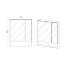 Зеркало шкаф Viant Мальта 70 дуб вотан_5