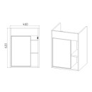 Тумба подвесная Viant Бостон 50 с раковиной Cersanit Como 50 дуб вотан/белый_5