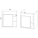 Тумба подвесная Viant Бостон 60 с раковиной Cersanit Como 60 дуб вотан/белый_5