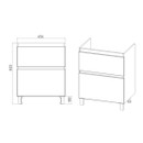 Тумба напольная Viant Мальта 70 с раковиной COMO 70 белый глянцевый/дуб вотан_5