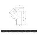 Тройник канализационный наружный 160х110мм 45° Ostendorf