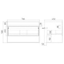 Тумба подвесная Viant Бостон 80 с раковиной Cersanit Como 80 дуб вотан/графит_5