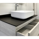 Тумба подвесная Comforty Прага-90 с раковиной Comforty T-Y9378 дуб белый/графит_5