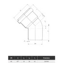Отвод канализационный 40мм 87° Ostendorf_5