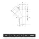 Тройник канализационный 40х40мм 45° Ostendorf_5