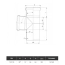 Тройник канализационный 110х110мм 87° Ostendorf_5