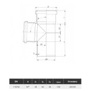 Тройник канализационный 110х50мм 87° Ostendorf_5