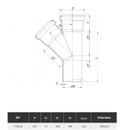 Тройник канализационный 110х50мм 45° Ostendorf_5