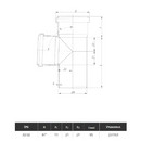 Тройник канализационный 32х32мм 87° Ostendorf_5