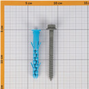 Дюбель фасадный нейлоновый Европартнер 10х80 мм с шурупом 4 шт/уп