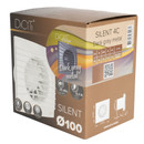 Вентилятор вытяжной D100 25дБ, 90м³/ч, с обратным клапаном SILENT 4C DiCiTi темно-серый