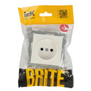 Механизм розетки без заземления Brite белая IP20 IEK