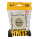 Механизм розетки с заземлением Brite бежевая IP20 IEK
