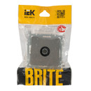 Механизм розетки ТВ оконечная Brite сталь IP20 IEK