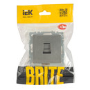 Механизм розетки компьютерная RJ45 5E Brite сталь IP20 IEK
