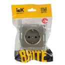 Механизм розетки с заземлением Brite шампань IP20 IEK