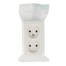 Розетка двухместная накладная без заземления Хит белая IP20 Systeme Electric_5