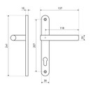 Ручка для узкопрофильных дверей Булат 85 мм нержавеющая сталь_5