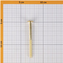 Винт мебельный плоский М6x80 мм латунированный_5