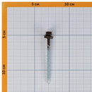 Саморез кровельный 4,8х70мм коричневый шоколад (RAL 8017) 100шт Daxmer_5