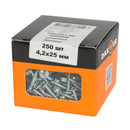 Саморез с прессшайбой шило 4,2х25мм усиленный, цинк 250шт Daxmer_5