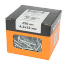 Саморез с прессшайбой шило 4,2х32мм усиленный, цинк 250шт Daxmer_5