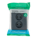 Розетка двухместная без заземления AtlasDesign грифель IP20 Systeme Electric