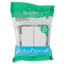 Механизм выключателя двухклавишный AtlasDesign лотос IP20 Systeme Electric
