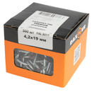 Саморез с прессшайбой шило 4,2х19мм усиленный, коричневый шоколад (RAL 8017) 500шт Daxmer_5