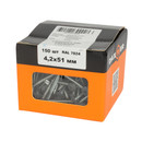 Саморез с прессшайбой шило 4,2х51мм усиленный, cерый графит (RAL 7024) 150шт Daxmer_5