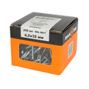 Саморез с прессшайбой шило 4,2х32мм усиленный, коричневый шоколад (RAL 8017) 250шт Daxmer_5