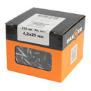 Саморез с прессшайбой шило 4,2х25мм усиленный, коричневый шоколад (RAL 8017) 250шт Daxmer_5