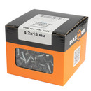 Саморез с прессшайбой шило 4,2х13мм усиленный, cерый графит (RAL 7024) 800шт Daxmer_5