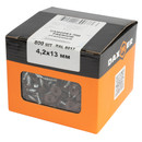 Саморез с прессшайбой шило 4,2х13мм усиленный, коричневый шоколад (RAL 8017) 800шт Daxmer_5