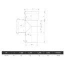 Тройник канализационный наружный 110х110мм 87° Ostendorf