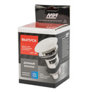 Донный клапан для раковины 1 1/4" клик-клак с переливом круглый белый Masterprof_5