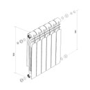 Радиатор биметаллический STI 500/80 6 секций