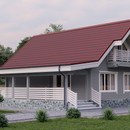 Черепица Ондулин Красная 1950х960 мм