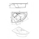 Ванна акриловая Cersanit Kaliope 153x100см асимметричная левая_6